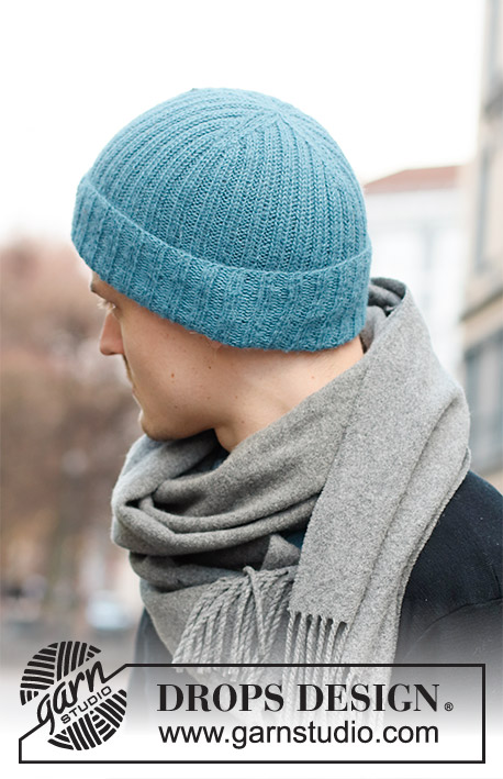 Blue Wave Hat / DROPS 219-18 - Free knitting patterns by DROPS Design