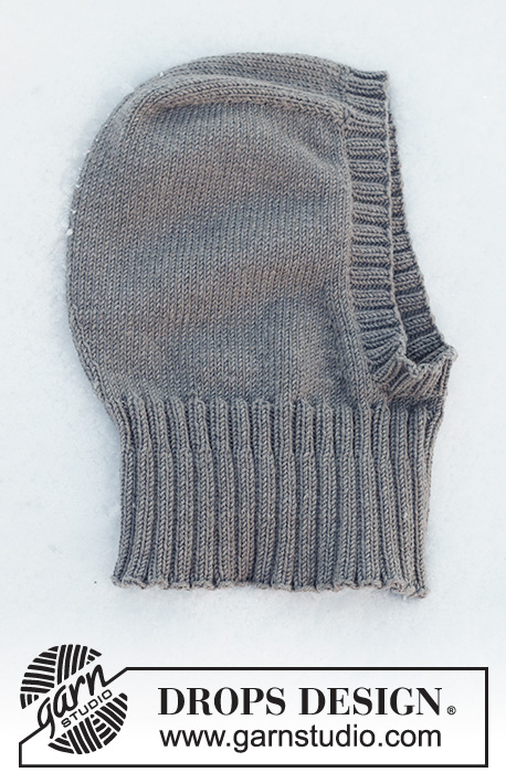 Uncharted Territory / DROPS 219-22 - Strikket balaclava / lue / hettelue til herre i DROPS Merino Extra Fine. Arbeidet strikkes ovenfra og ned i glattstrikk med kanter i vrangbord.