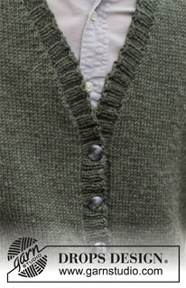Boston Vest / DROPS 219-3 - DROPS Karisma või DROPS Soft Tweed lõngast ülevalt alla kootud V-kaelusega ja soonikoes ääristega meeste vest suurustele S kuni XXXL