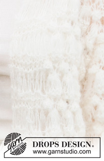 Cloud Cover Cardigan / DROPS 220-10 - Strikket jakke med popcorn og bobler i DROPS Melody. Størrelse XS - XXL.