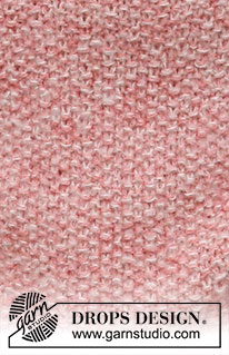 Magnolia Dream / DROPS 220-13 - Stickad tröja i DROPS Sky och DROPS Brushed Alpaca Silk. Arbetet stickas i moss-stickning med sprund i halsen och sprund i sidorna. Storlek S - XXXL.