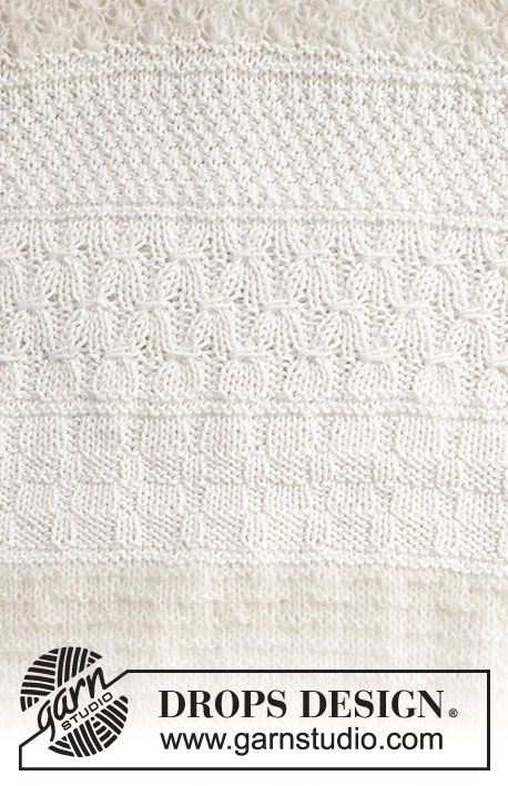 Timeless Textures / DROPS 220-18 - Pull tricoté en DROPS Merino Extra Fine et DROPS Brushed Alpaca Silk, avec torsades et point texturé. Du S au XXXL.