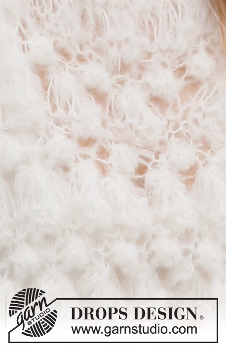 Cloud Cover / DROPS 220-9 - Knitted sweater with popcorn and bobbles in DROPS Melody. Size XS–XXL.