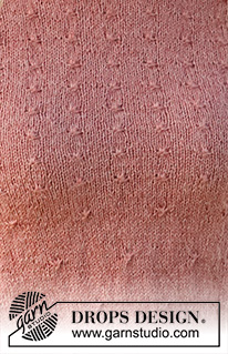 Copper Harbor Sweater / DROPS 221-39 - Strikket genser i DROPS Alpaca. Arbeidet strikkes med knutemønster og ¾ lange ballongermer. Størrelse S - XXXL.