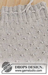 Grateful Bread / DROPS 221-52 - Strikket brødpose med strukturmønster i DROPS Cotton Light.