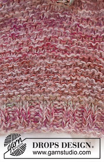 Painted Rose / DROPS 223-14 - Gebreide trui in DROPS Alpaca, DROPS Delight en DROPS Brushed Alpaca Silk.  Het werk wordt gebreid met ribbelsteek en strepen. Maten S - XXXL.