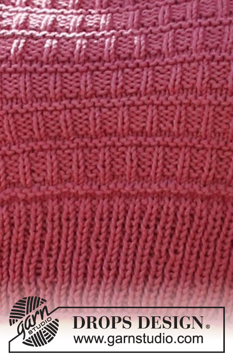 Raspberry Fair / DROPS 223-31 - Knitted top in DROPS Paris. The piece is worked with textured pattern. Sizes XS – XXL.