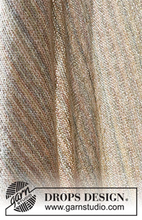 Forest Floor / DROPS 223-38 - Strikket pledd i DROPS Fabel. Arbeidet strikkes fra hjørne til hjørne i riller.