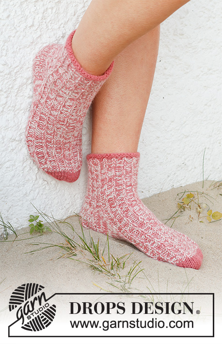 Canadian Climbers / DROPS 223-42 - Chaussettes tricotées avec 2 fils DROPS Nord. Du 35 au 43.