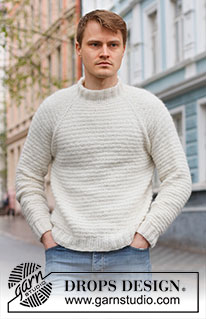 Lightkeeper / DROPS 224-2 - Strikket genser til herre i DROPS Air. Arbeidet strikkes ovenfra og ned med raglan og strukturmønster. Størrelse S - XXXL.