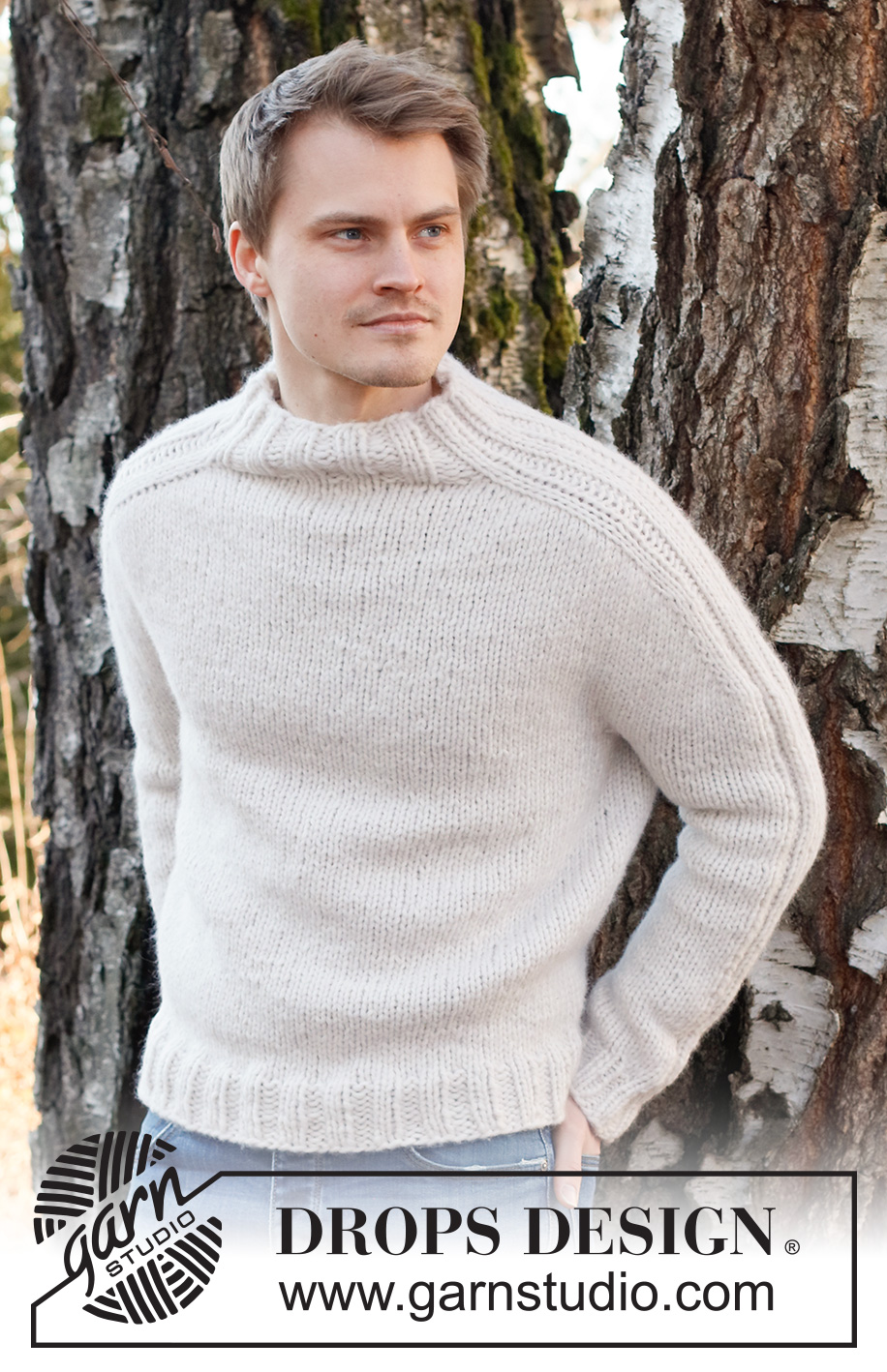 Frost Light / DROPS 224-22 - Knitted jumper for men in DROPS Wish. The piece is worked top down, with saddle shoulders and ribbed edges. Sizes S - XXXL.