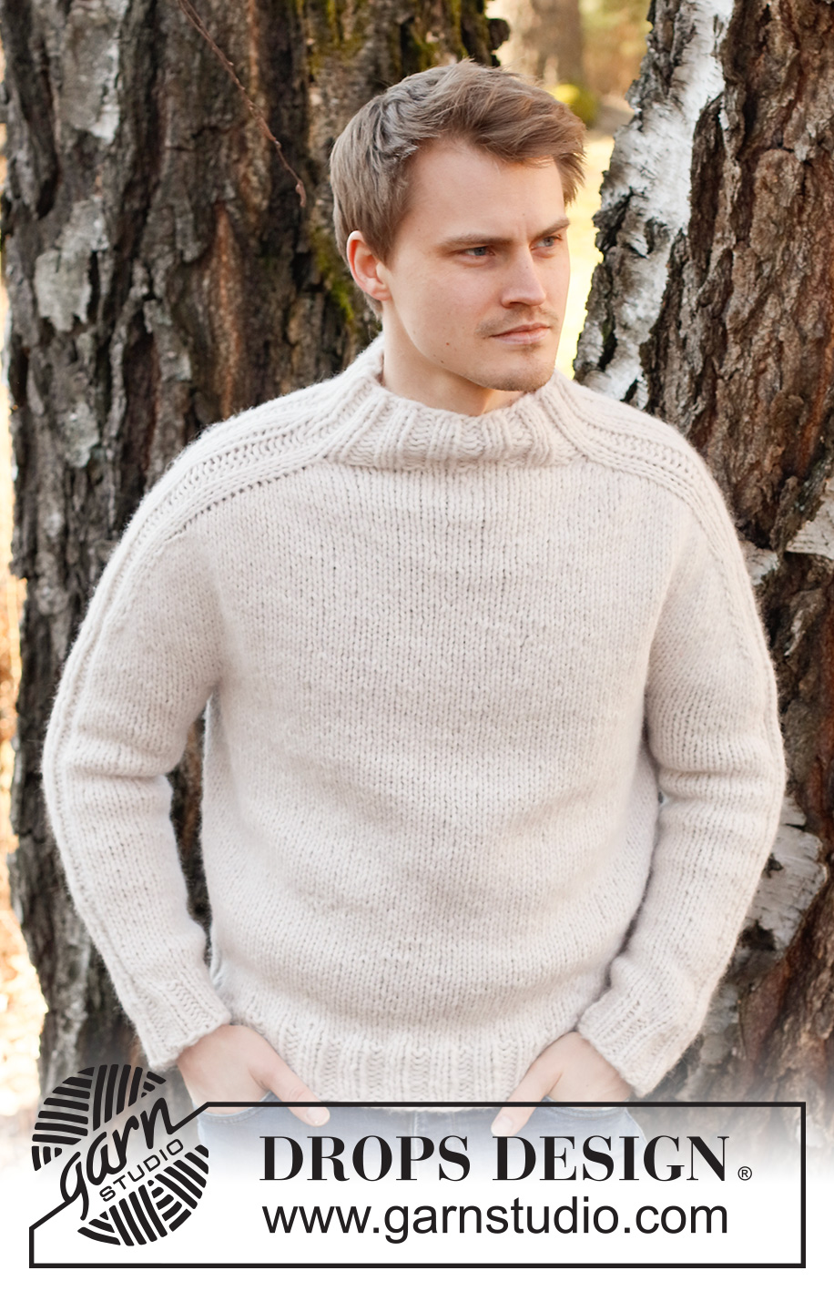 Frost Light / DROPS 224-22 - Knitted jumper for men in DROPS Wish. The piece is worked top down, with saddle shoulders and ribbed edges. Sizes S - XXXL.