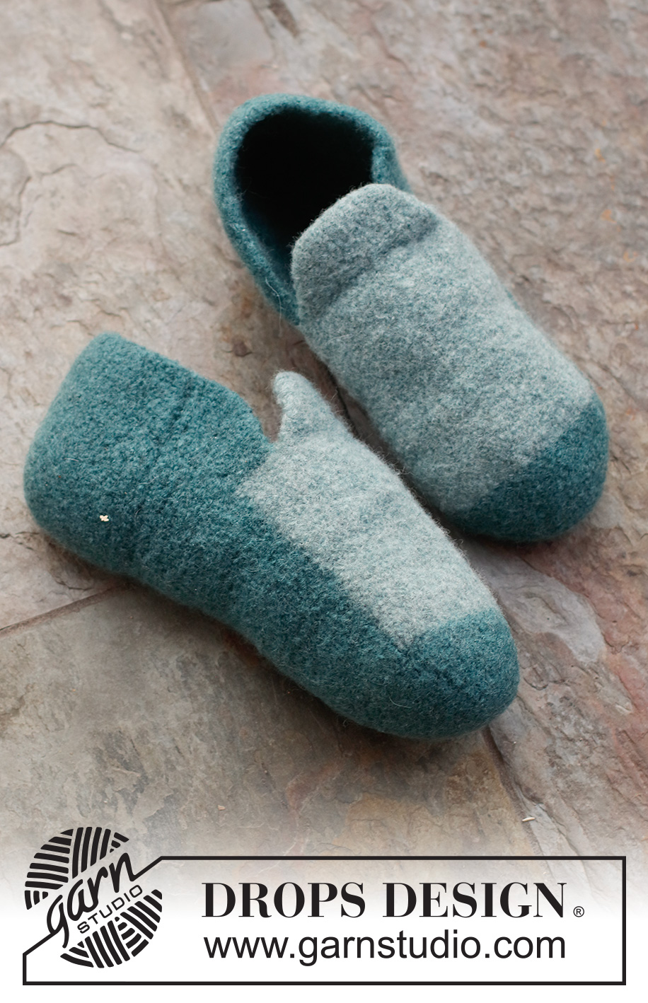 Good Morning Slippers / DROPS 224-32 - Felted slippers for men in DROPS Alaska. Sizes 35-46.