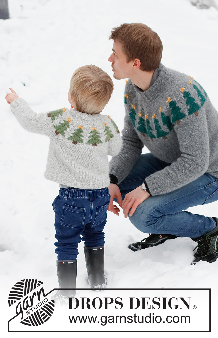 Merry Trees / DROPS 224-6 - Gestrickter Pullover mit Wintermotiv / Weihnachtspullover für Herren in DROPS Air. Die Arbeit wird von oben nach unten mit Rundpasse und Weihnachtsbaum – Motiv gestrickt. Größe S - XXXL. Thema: Weihnachten.