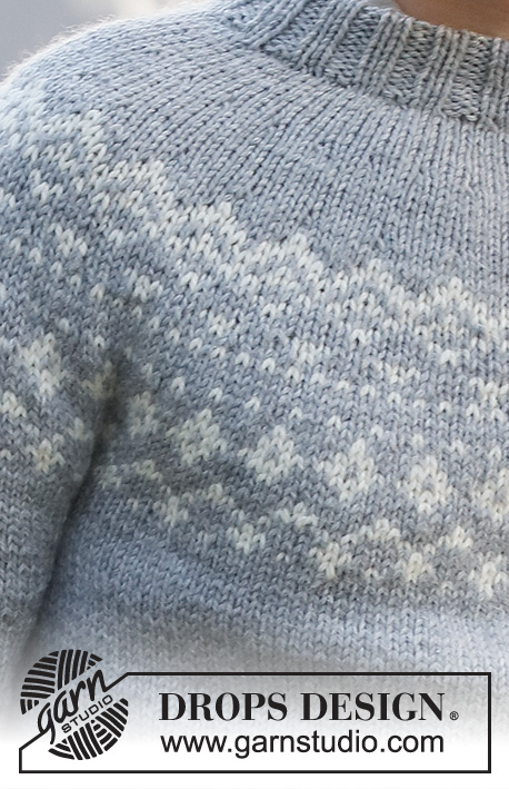 Atlanterhavsveien / DROPS 224-9 - Knitted jumper for men in DROPS Alaska. The piece is worked top down, with double neck, round yoke and Nordic pattern on the yoke. Sizes S - XXXL.