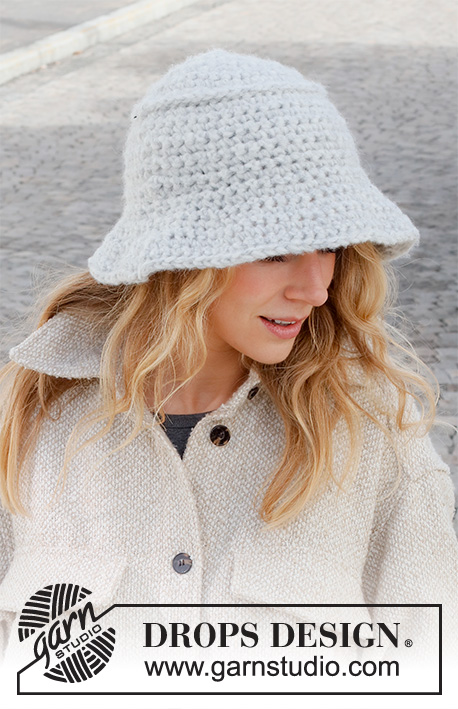 Winter Fisher / DROPS 225-25 - Heklet hatt i DROPS Wish. Arbeidet hekles fra toppen og ned.