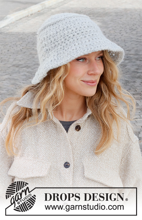 Winter Fisher / DROPS 225-25 - Heklet hatt i DROPS Wish. Arbeidet hekles fra toppen og ned.