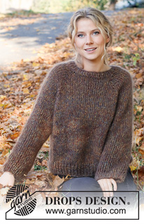 Woodland Sparkle Sweater / DROPS 226-2 - Strikket genser i 4 tråder DROPS Kid-Silk. Arbeidet strikkes ovenfra og ned med raglan. Størrelse S - XXXL.