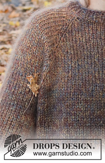 Woodland Sparkle Sweater / DROPS 226-2 - Strikket genser i 4 tråder DROPS Kid-Silk. Arbeidet strikkes ovenfra og ned med raglan. Størrelse S - XXXL.