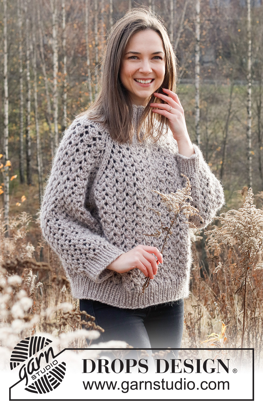 Rocky Shores Sweater / DROPS 226-29 - Knitted jumper in DROPS Snow or DROPS Wish. The piece is worked top down with raglan and lace pattern. Sizes S - XXXL.