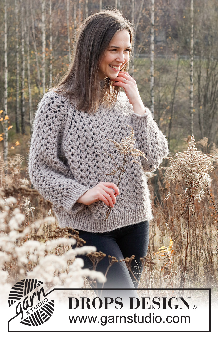 Rocky Shores Sweater / DROPS 226-29 - Knitted jumper in DROPS Snow or DROPS Wish. The piece is worked top down with raglan and lace pattern. Sizes S - XXXL.