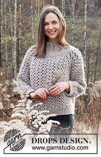 Rocky Shores Sweater / DROPS 226-29 - Knitted jumper in DROPS Snow or DROPS Wish. The piece is worked top down with raglan and lace pattern. Sizes S - XXXL.