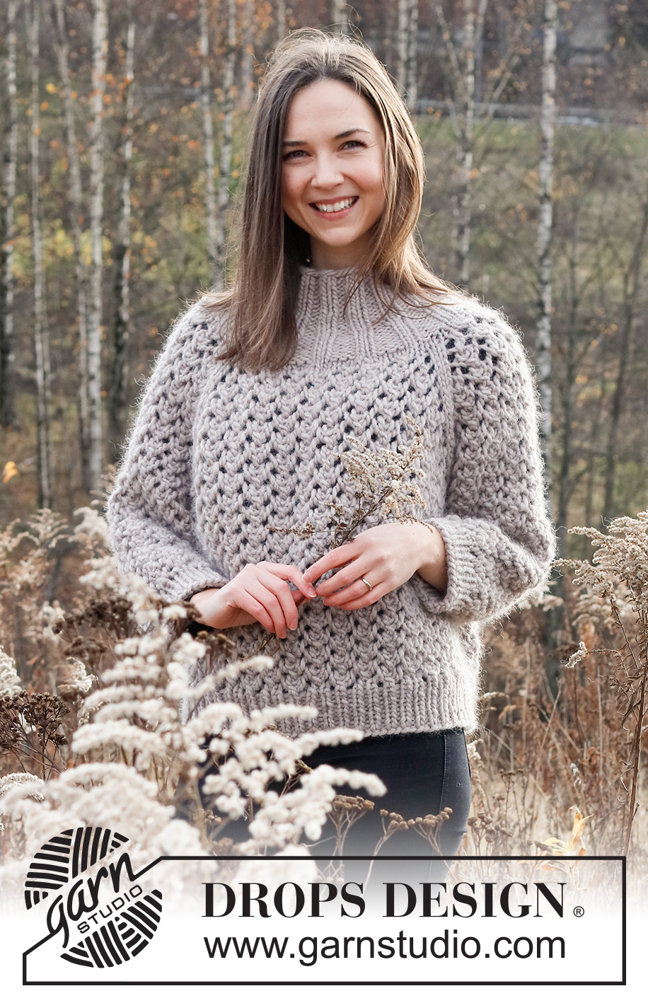 Rocky Shores Sweater / DROPS 226-29 - Knitted jumper in DROPS Snow or DROPS Wish. The piece is worked top down with raglan and lace pattern. Sizes S - XXXL.