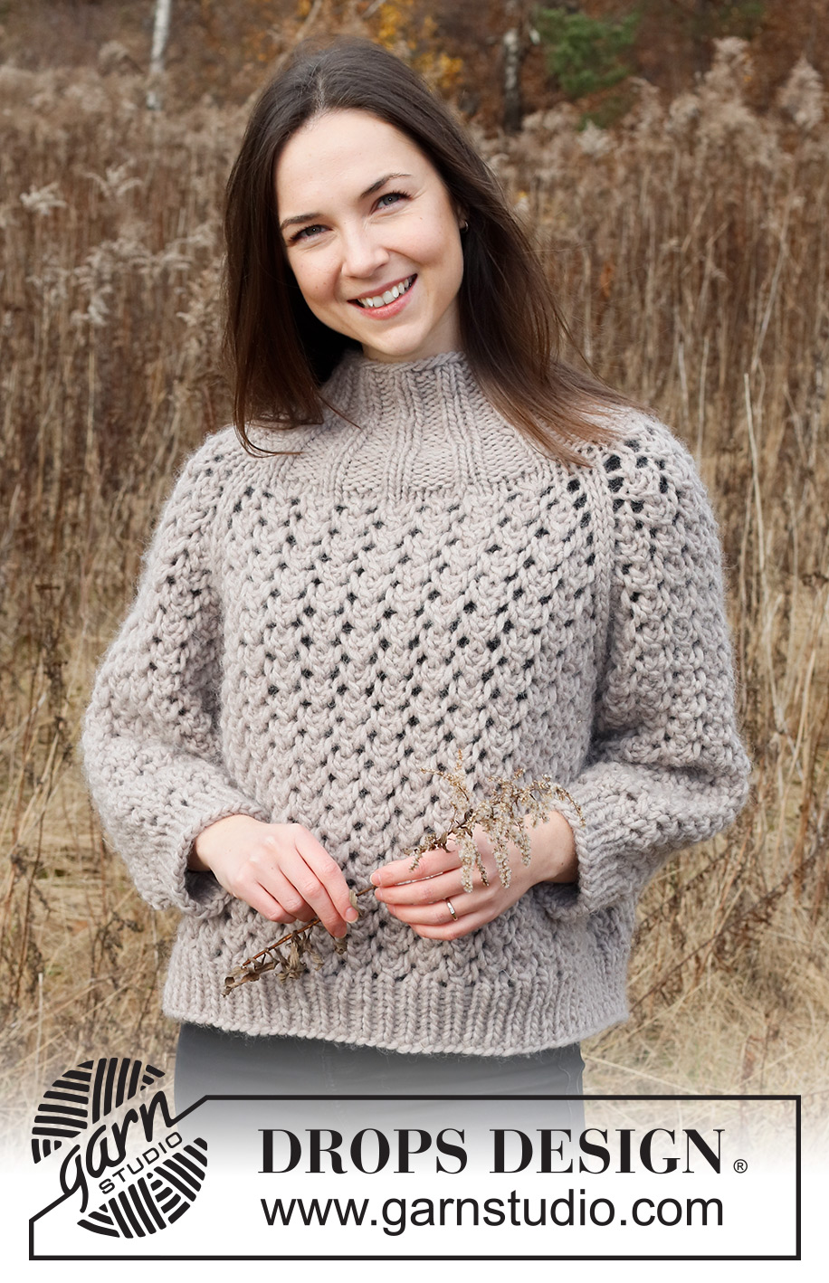 Rocky Shores Sweater / DROPS 226-29 - Knitted jumper in DROPS Snow or DROPS Wish. The piece is worked top down with raglan and lace pattern. Sizes S - XXXL.