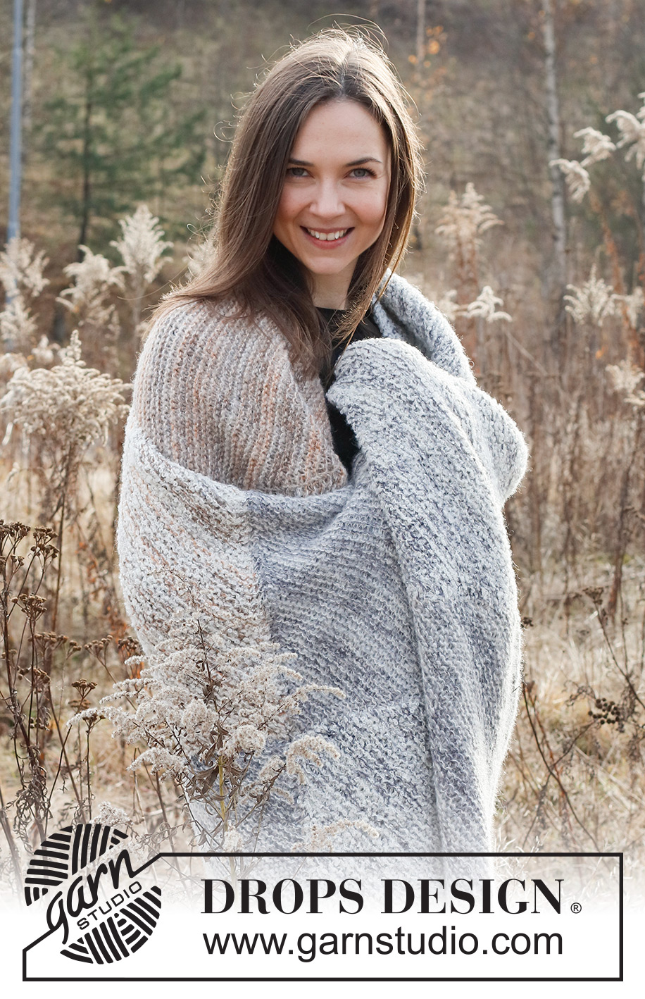 Prairie Patches / DROPS 226-31 - Knitted blanket with garter stitch in DROPS Fabel, DROPS Brushed Alpaca Silk and DROPS Alpaca Bouclé.