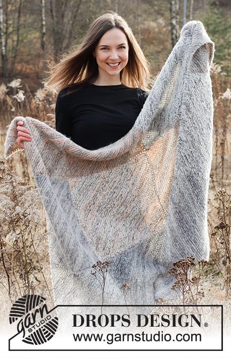 Prairie Patches / DROPS 226-31 - Knitted blanket with garter stitch in DROPS Fabel, DROPS Brushed Alpaca Silk and DROPS Alpaca Bouclé.