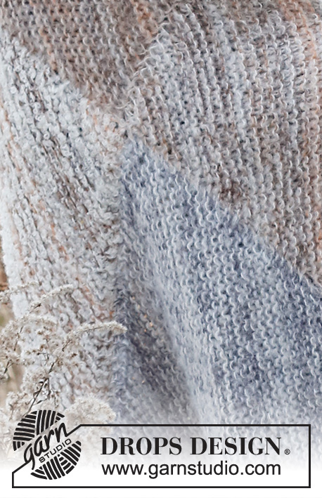 Prairie Patches / DROPS 226-31 - Knitted blanket with garter stitch in DROPS Fabel, DROPS Brushed Alpaca Silk and DROPS Alpaca Bouclé.