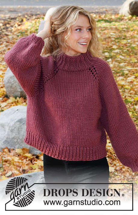 Crisp Cranberry / DROPS 226-37 - Free knitting patterns by DROPS Design