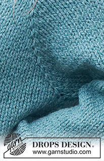 Water Point / DROPS 226-44 - Knitted jacket in DROPS Andes. Piece is knitted top down with raglan and V-neck. Size XS – XXL.