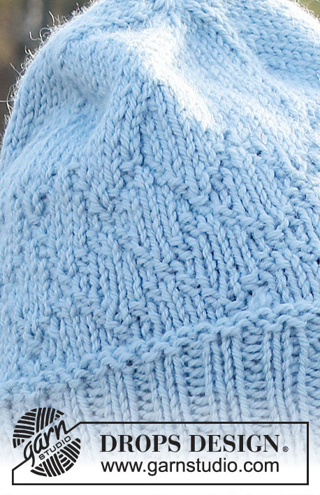 Rolling Waves / DROPS 226-49 - Knitted hat in DROPS Nepal. The piece is worked with textured pattern.