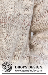 Habitat Cardigan / DROPS 227-15 - Stickad kofta i 1 tråd DROPS Fabel och 2 trådar DROPS Brushed Alpaca Silk. Arbetet stickas med krage. Storlek S - XXXL.