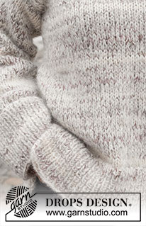 After the Blizzard / DROPS 227-16 - Strikket bluse og hue i 1 tråd DROPS Fabel og 2 tråde DROPS Brushed Alpaca Silk. Arbejdet strikkes i glatstrik med kanter i rib. Størrelse S - XXXL.