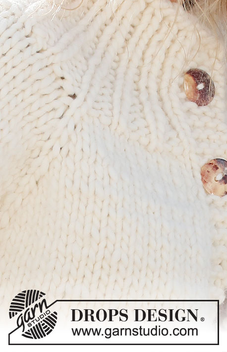 Snow Bird / DROPS 227-26 - Knitted jacket in DROPS Polaris. The piece is worked top down with raglan. Sizes S - XXXL.