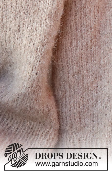 September Sand / DROPS 227-34 - Gebreide trui in DROPS Melody. Het werk wordt van onder naar boven gebreid met tricotsteek en randen in boordsteek. Maat: S - XXXL