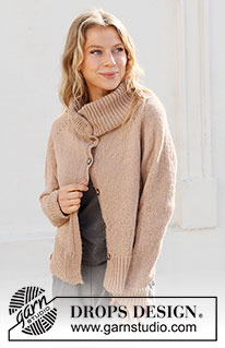 Chill Chaser / DROPS 227-36 - Strikket jakke i DROPS Alpaca eller DROPS BabyMerino. Arbeidet strikkes ovenfra og ned med dobbel halskant, raglan og splitt i sidene. Størrelse S - XXXL.