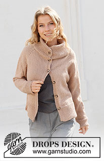 Chill Chaser / DROPS 227-36 - Strikket jakke i DROPS Alpaca eller DROPS BabyMerino. Arbeidet strikkes ovenfra og ned med dobbel halskant, raglan og splitt i sidene. Størrelse S - XXXL.
