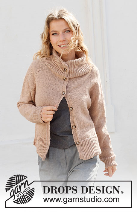 Chill Chaser / DROPS 227-36 - Strikket jakke i DROPS Alpaca eller DROPS BabyMerino. Arbeidet strikkes ovenfra og ned med dobbel halskant, raglan og splitt i sidene. Størrelse S - XXXL.