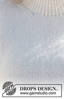 Sugar Glaze Vest / DROPS 227-41 - Strikket vest med dobbelt halskant i DROPS Air. Størrelse S - XXXL.
