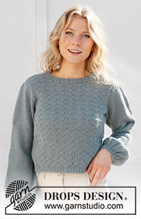 Migrating South / DROPS 227-44 - Gestrickter Pullover in DROPS Alpaca oder DROPS BabyAlpaca Silk. Die Arbeit wird glatt rechts mit langgezogenen Maschen gestrickt. Größe S - XXXL.