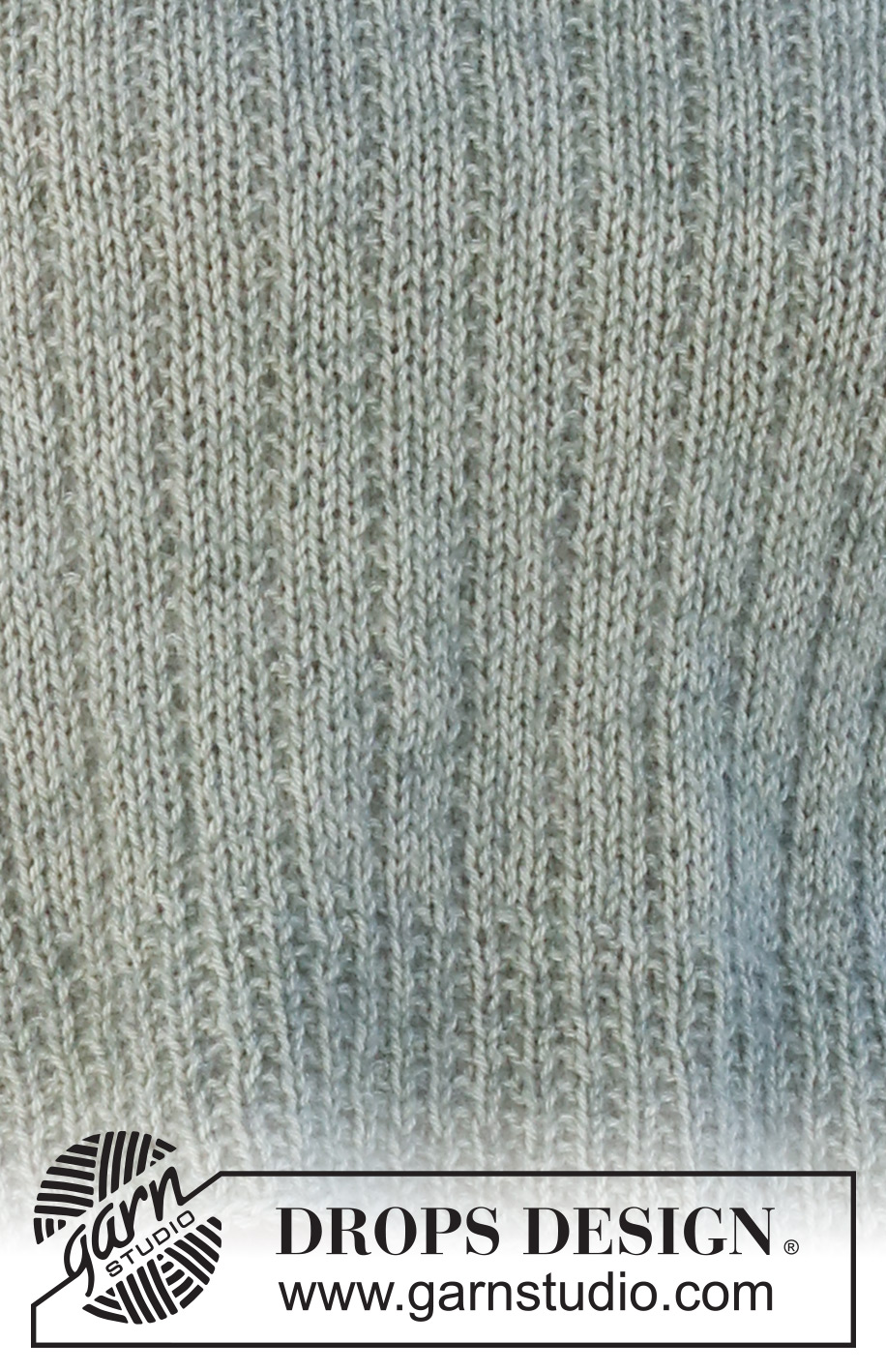Wild Mint Tea / DROPS 227-5 - Gestrickter Pullover in DROPS Flora und DROPS Kid-Silk. Die Arbeit wird im Strukturmuster gestrickt. Größe S - XXXL.
