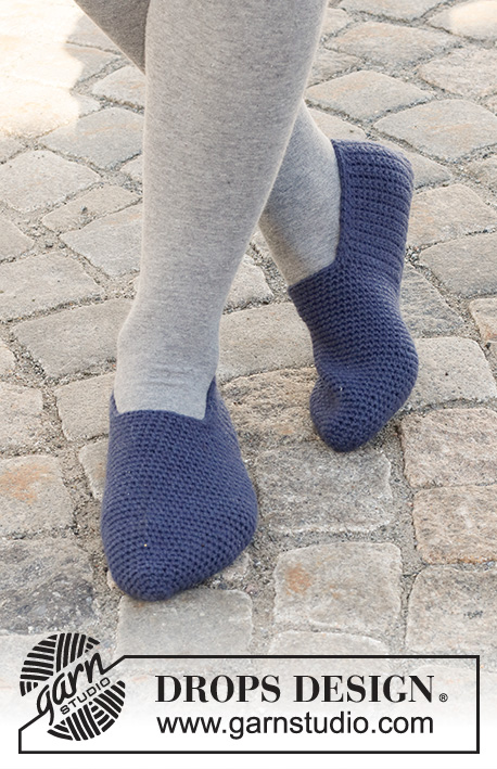 Blue Suede Shoes / DROPS 227-56 - Free crochet patterns by DROPS Design