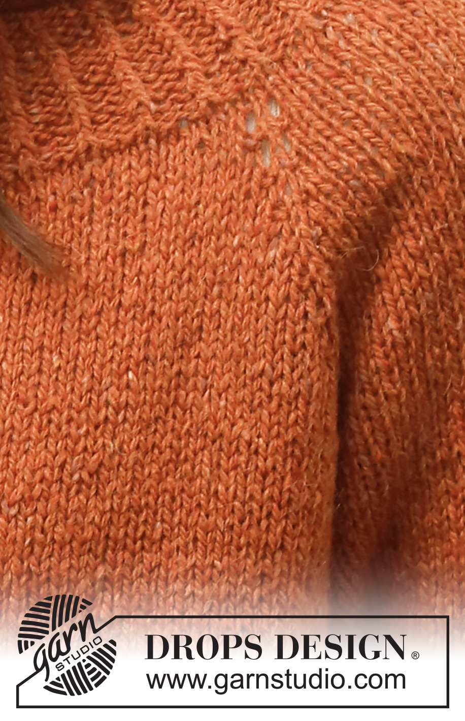 Warm My Heart / DROPS 228-18 - DROPS Soft Tweed lõngast ülevalt alla kootud raglaan varrukatega, lõhikutega ja soonikkoes ääristega džemper suurustele XS kuni XXL