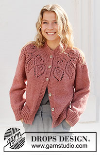 Autumn Wreath Jacket / DROPS 228-2 - Strikket jakke i DROPS Nepal. Arbeidet strikkes ovenfra og ned med rundfelling og bladmønster. Størrelse S - XXXL.