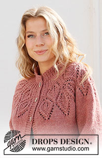 Autumn Wreath Jacket / DROPS 228-2 - Strikket jakke i DROPS Nepal. Arbeidet strikkes ovenfra og ned med rundfelling og bladmønster. Størrelse S - XXXL.