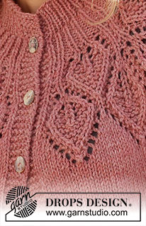 Autumn Wreath Jacket / DROPS 228-2 - Strikket jakke i DROPS Nepal. Arbeidet strikkes ovenfra og ned med rundfelling og bladmønster. Størrelse S - XXXL.