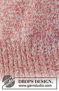 Frosted Cranberries Sweater / DROPS 228-27 - Knitted jumper in 2 strands DROPS Alpaca. Piece is knitted top down with round yoke and edges in rib. Size XS – XXL.